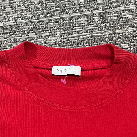 Rosetta Getty | Quarter Sleeve Red Shirt - Picture 3 of 11